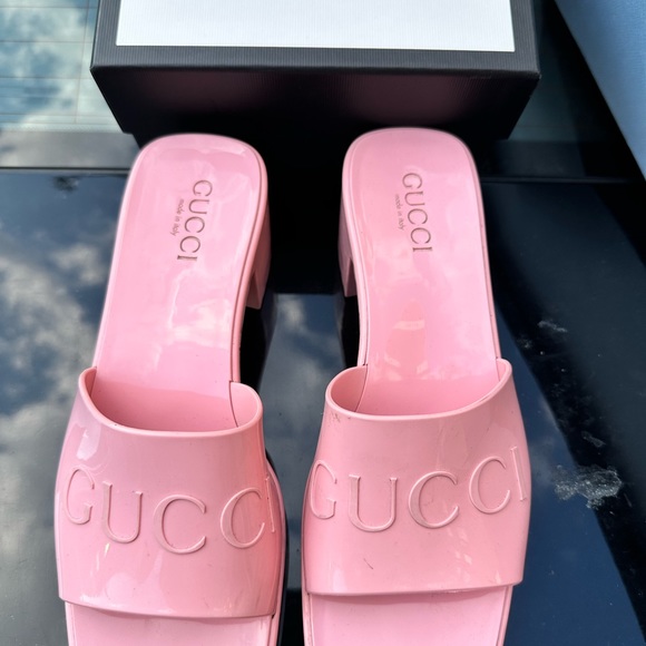 Gucci Rubber Slide PINK Size: IT 39 ( US size 9) WOMEN - Picture 4 of 8